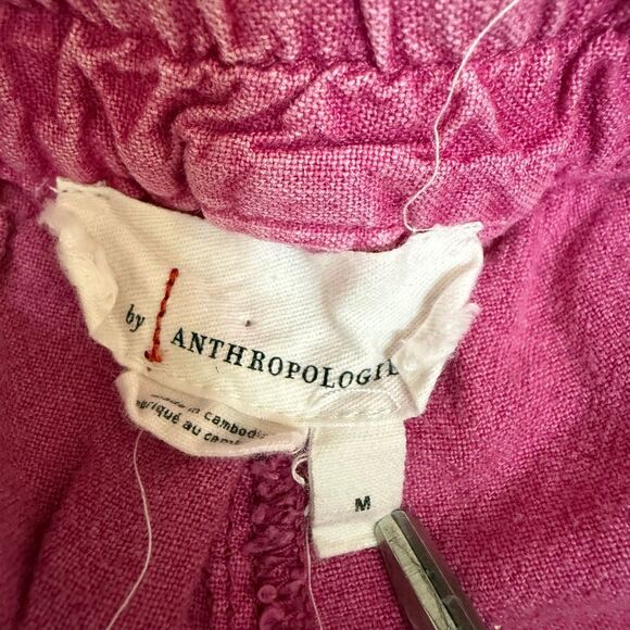Anthropologie Rhys linen blend utility jogger pants pink size M - Picture 3 of 7